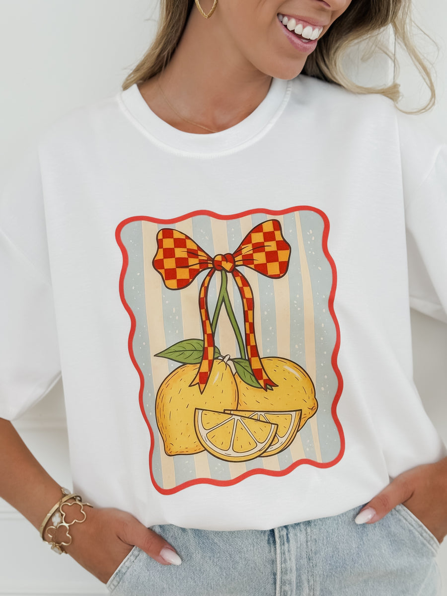 White Lemon Bow T-Shirt