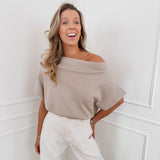 PRE ORDER Taupe Laurena Top