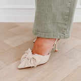 Sand Bow Sabrine Heels