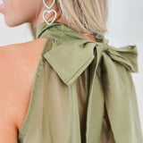 Khaki Frill Top