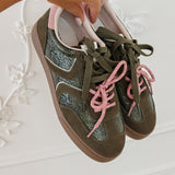 Green Pink Detail Frida Sneaker