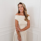 Soft Yellow Eleanora Draped Dress