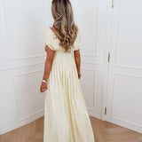 Yellow Fiera Long Glossy Dress