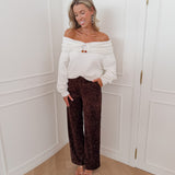 Dark Brown Amilia Sequin Trouser