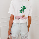 Turquoise Marceline Ruffle Lace Trouser