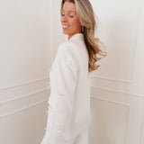 White Alessa Tiny Bows Blazer