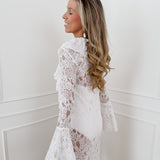 White Broderie Ruffle Kimono