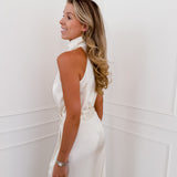 Ivory Floreen Satin Ensemble
