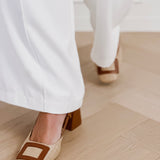 Beige Classic Ballerina Heels