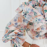 Multicolor Flower Monica Blouse