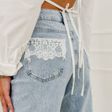 White Loretta Cotton Open Tie-Back Blouse
