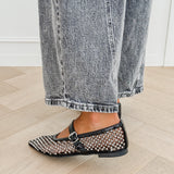 Black Silver Studs Inaya Ballerina