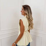 Yellow Sleeveless Jasmine Blazer