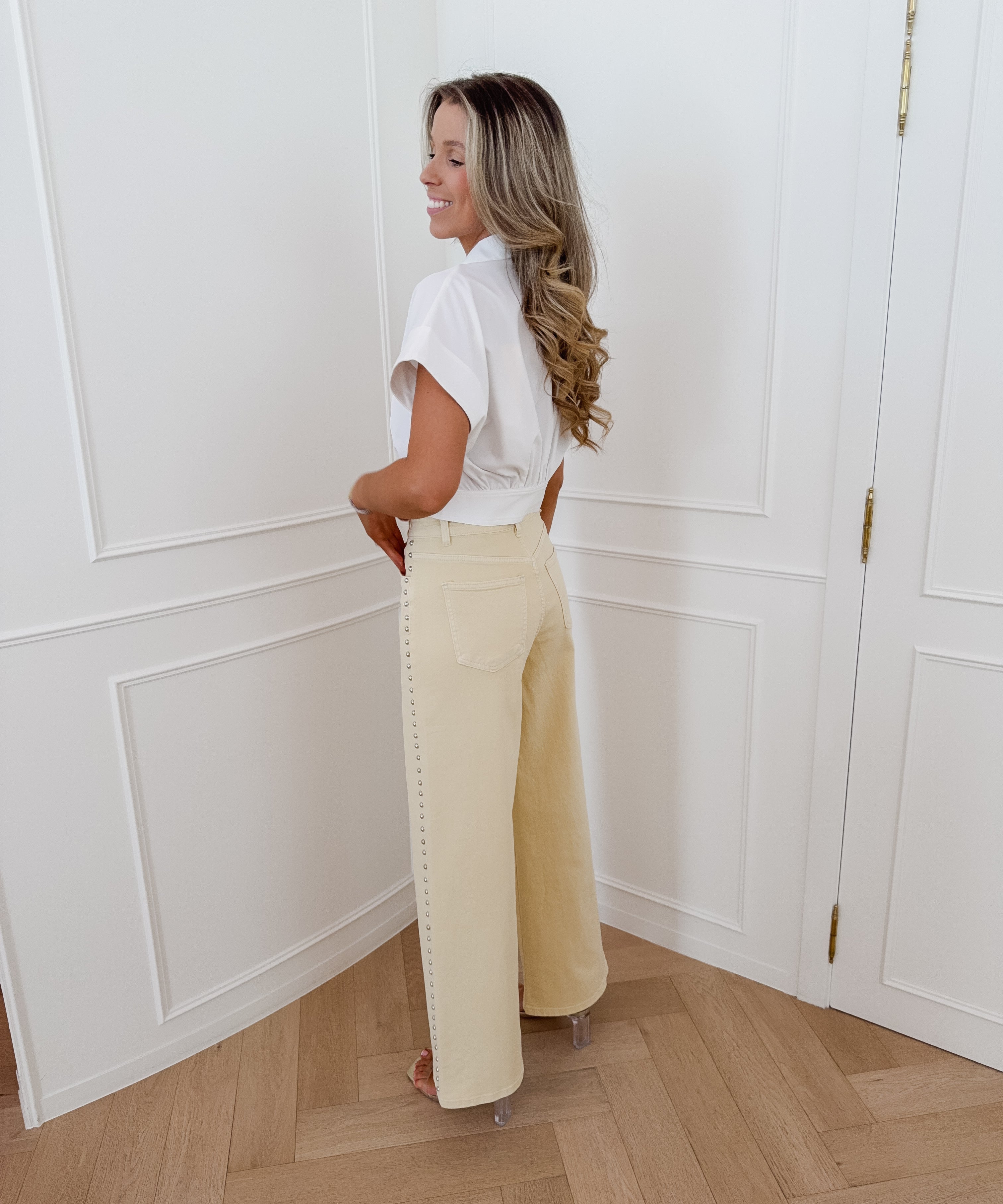 Yellow Studs Ramona Jeans