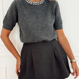 Dark Grey Antonia Short-Skirt