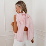 Light Pink Open Back Leah Top