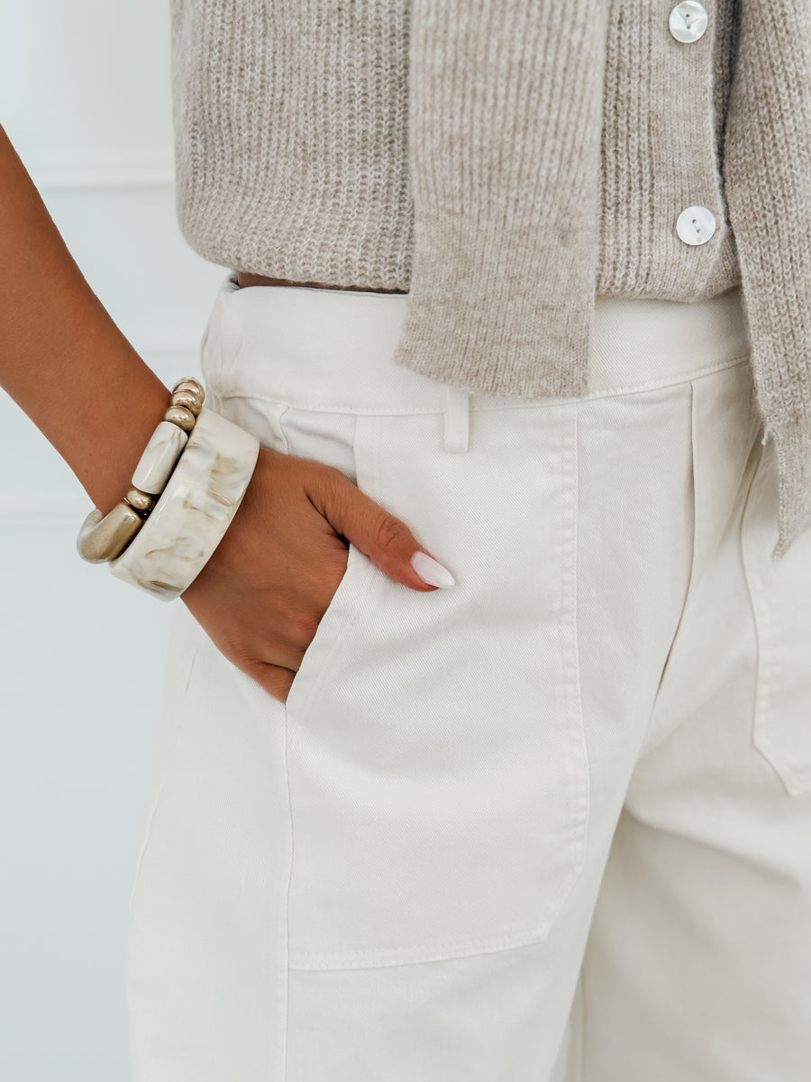 Beige Marble Bracelet Set