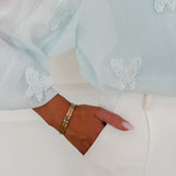 Turquoise Marjorie Butterfly Blouse