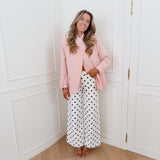 Light Pink Amandine Stand Collar Overlap Blazer