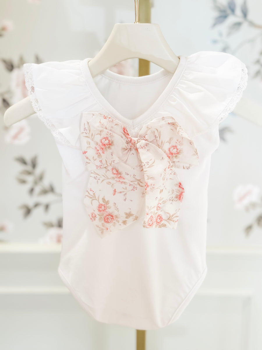 BABY - Cordel Romantic Rose Bow Bodysuit