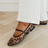 Brown See Through Flower Johanna Ballerina