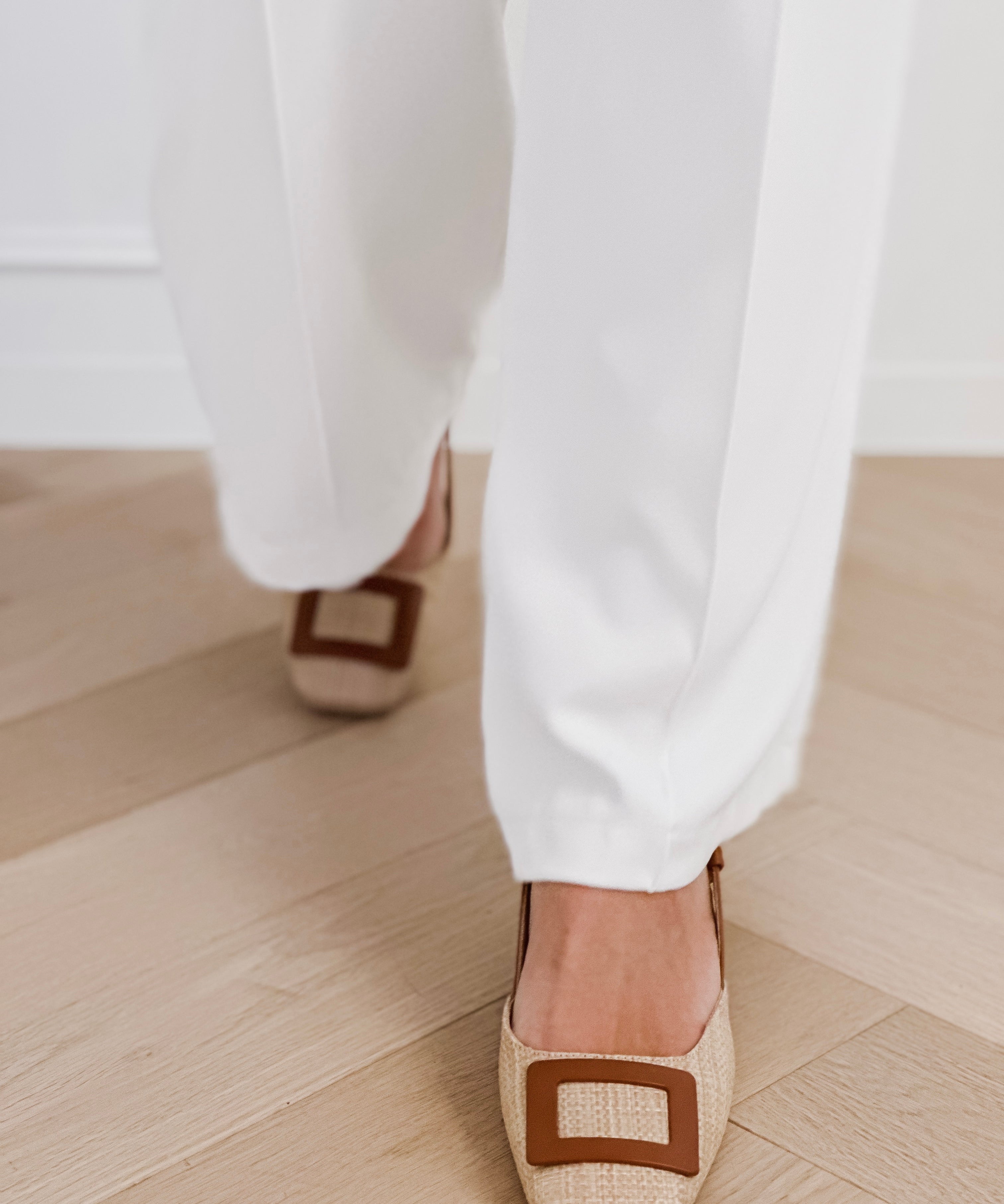 Beige Classic Ballerina Heels