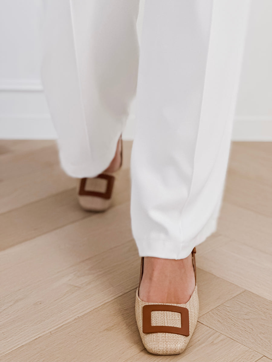 Beige Classic Ballerina Heels