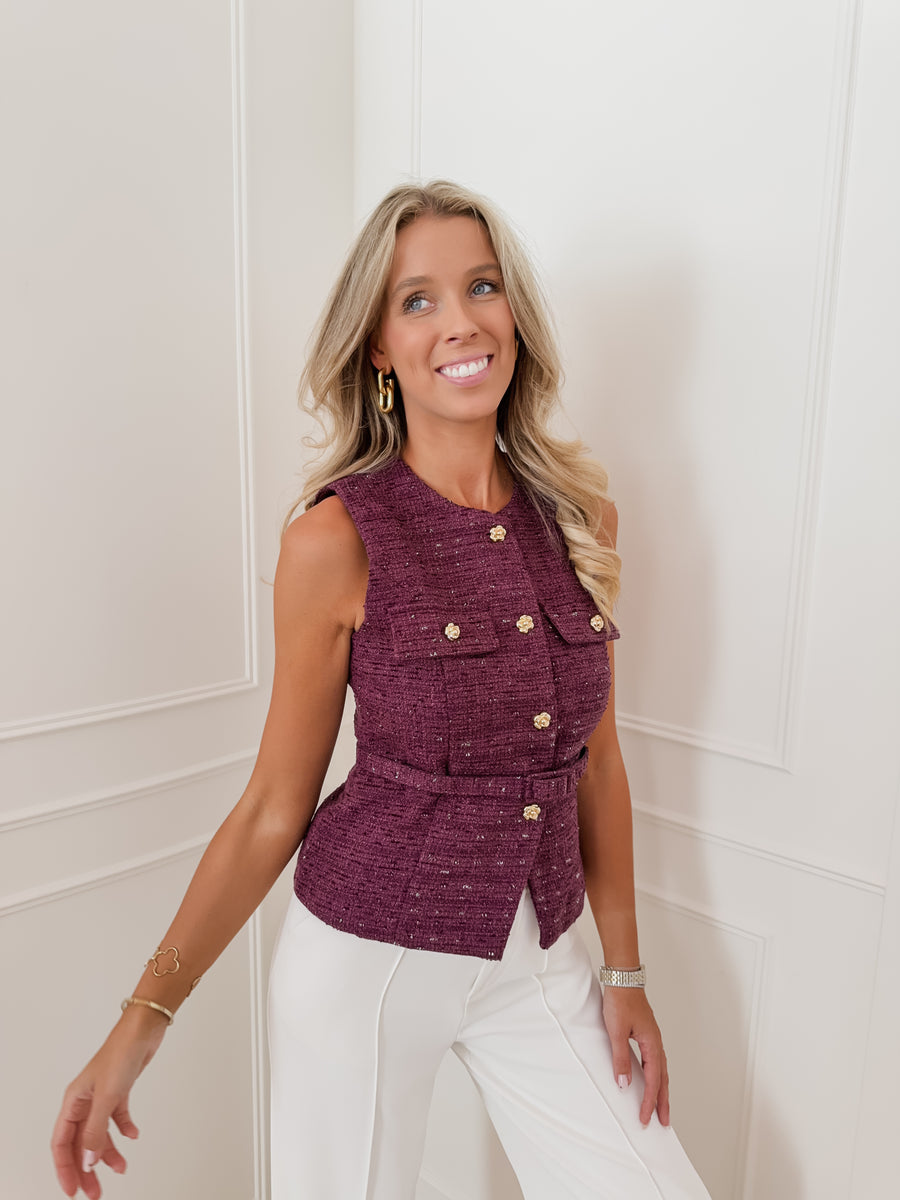 Aubergine Katie Gilet