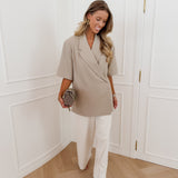 Beige Short Sleeve Julia Blazer