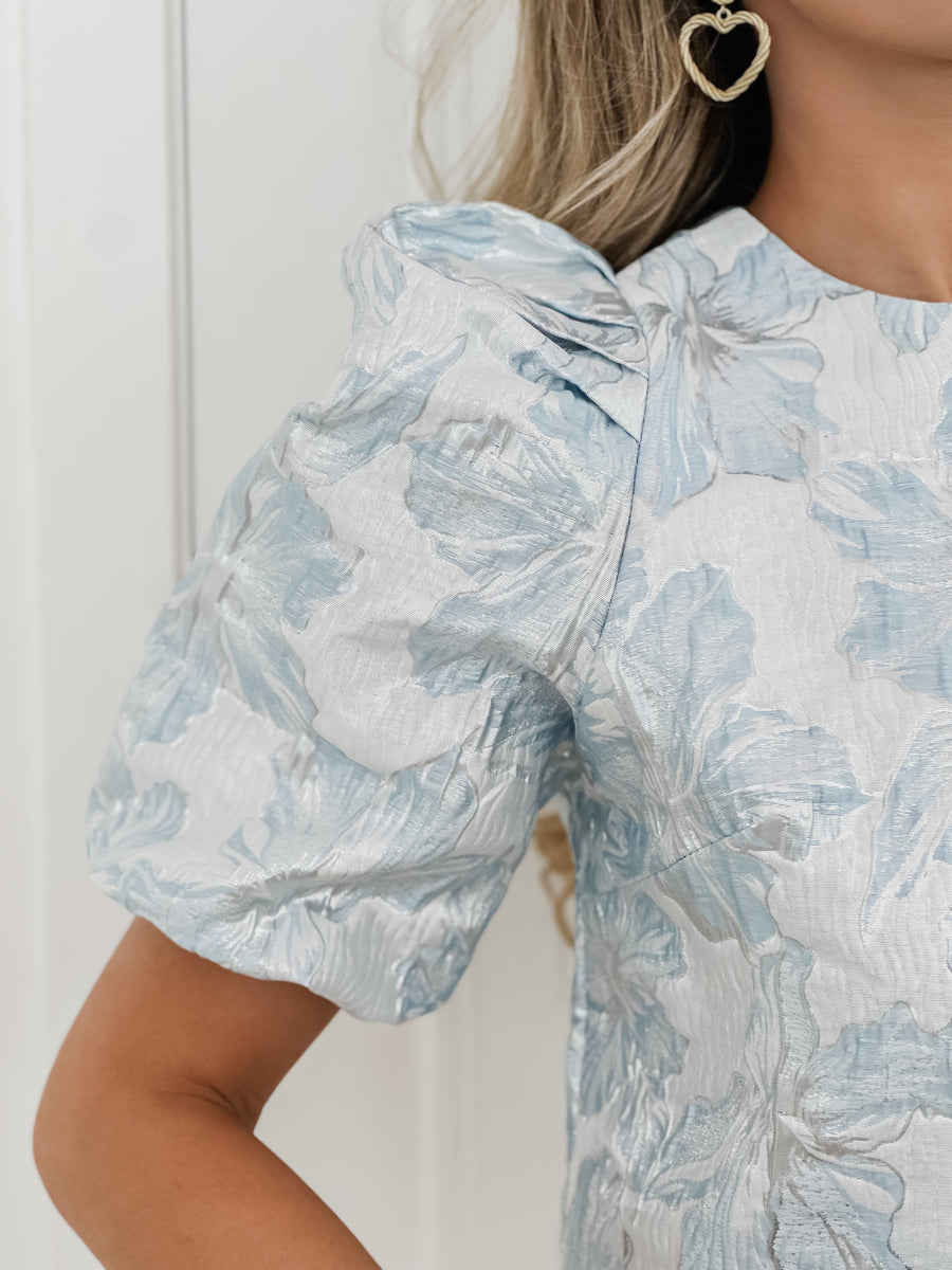 Blue Silver Detail Giselle Blouse