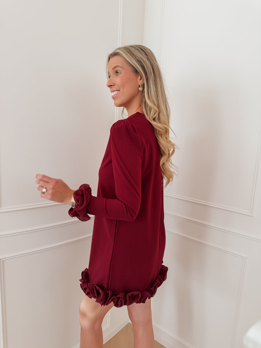 Wine Red Eldora Dress
