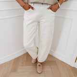 Beige Buckle Ilona Loafers