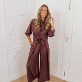 Bordeaux Vichy Leana Blouse
