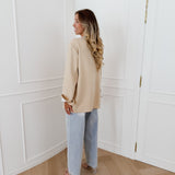 Ocher Yellow Striped Blazer