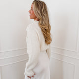 Vanilla Satin Lace Split Skirt