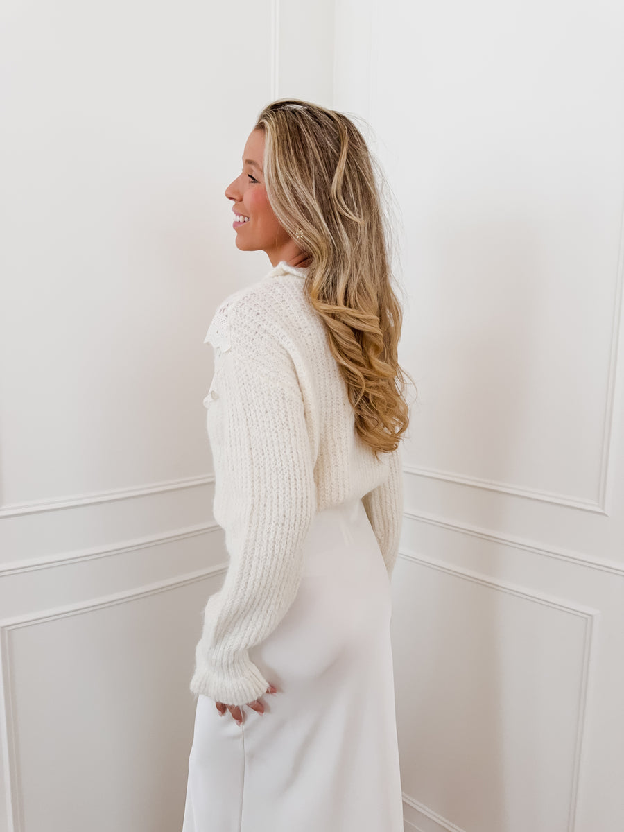 Cream Knitted Miranelle Sweater