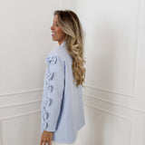 Blue Bow Sleeve Blazer