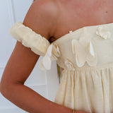 Soft Yellow Micheline Flower Dress