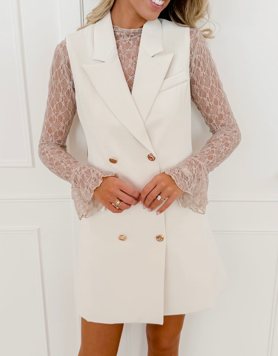 Weathered White Fallon Dress