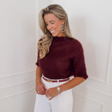 Burgundy Suede Clara Belt