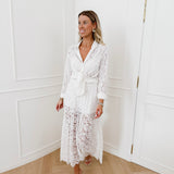 White Long Lace Skirt