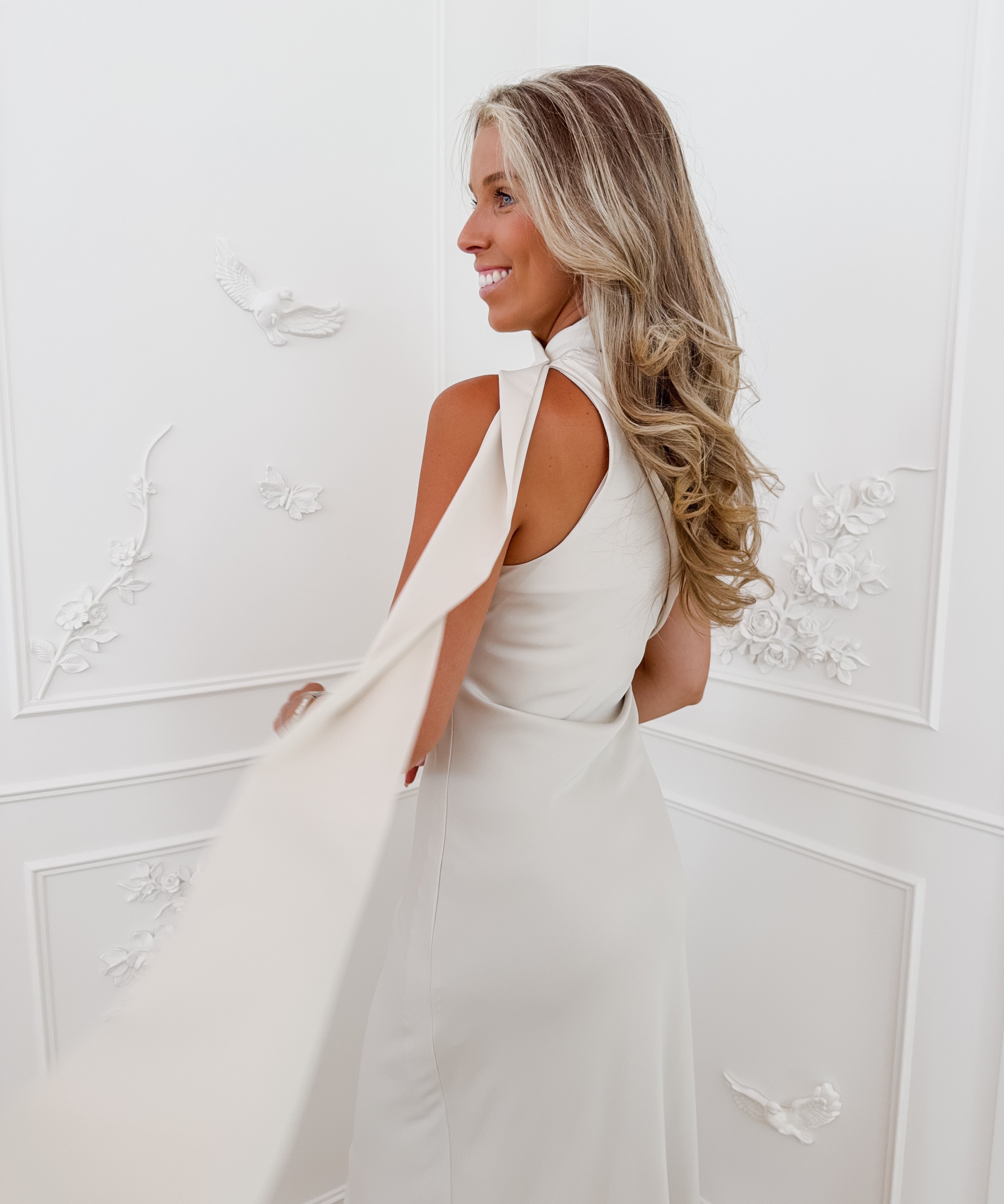 Champagne Halterneck Lenthe Dress