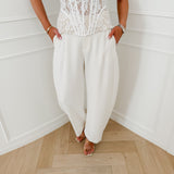 Cream Anna Balloon Trouser