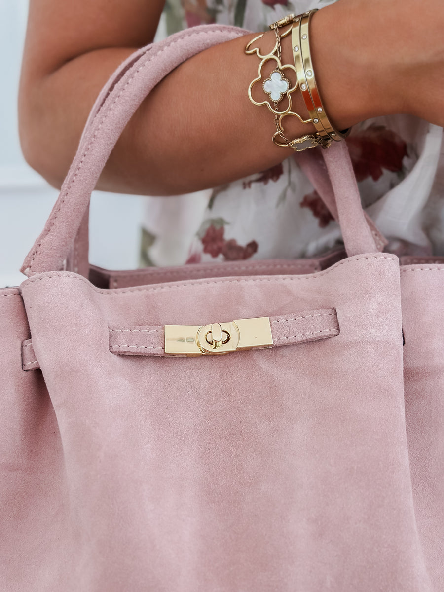 Suede Pink Anne Bag