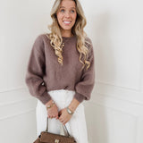Taupe Round Neck Sweater