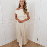 Soft Yellow Eleanora Draped Dress