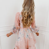 Peach Flower Amelina Dress
