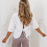 White Back Bow Ulla T-Shirt