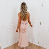 Peach Halterneck Cléo Dress