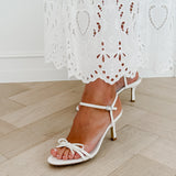 White Bow Levina Heels